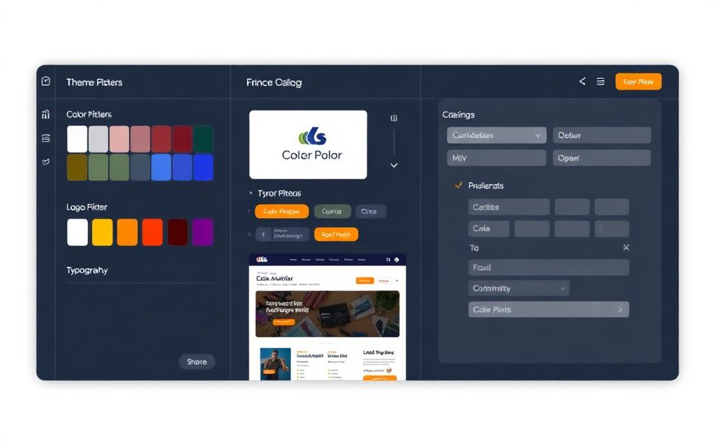 AI-powered CSS customization interface with brand theming