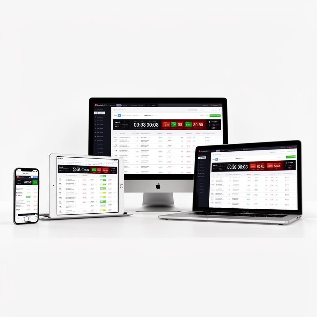 Timed auction software on desktop tablet and mobile