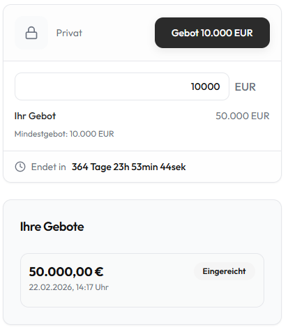 Secure private messaging interface for auction negotiations